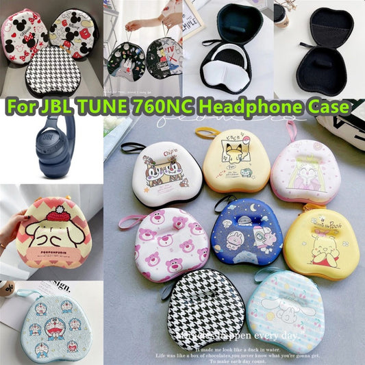 For JBL TUNE 760NC Headphone Case Cartoon Creative Patterns Headset Earpads Storage Bag Casing Box