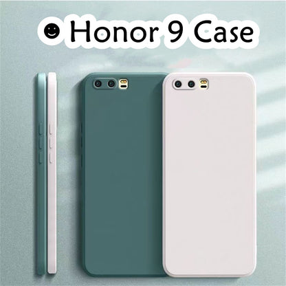 For Honor 9 Cover Drop and wear resistant Silicone Full Case Classic Simple Solid Color Phone Case Cover
