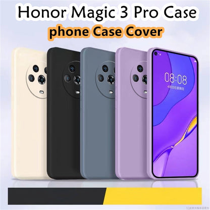 For Honor Magic 3 Pro Cover Drop and wear resistant Silicone Full Case Classic Simple Solid Color Phone Case Cover