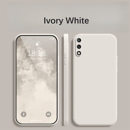 For Huawei Enjoy 10 Cover Drop and wear resistant Silicone Full Case Classic Simple Solid Color Phone Case Cover