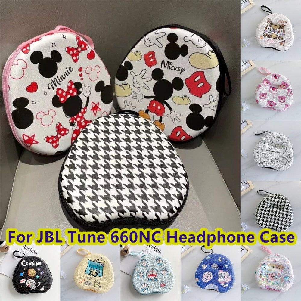 For JBL TUNE 660NC Headphone Case Cartoon Creative Patterns Headset Earpads Storage Bag Casing Box