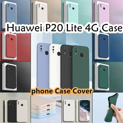For Huawei P20 Lite 4G Cover Drop and wear resistant Silicone Full Case Classic Simple Solid Color Phone Case Cover