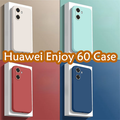 For Huawei Enjoy 60 Cover Drop and wear resistant Silicone Full Case Classic Simple Solid Color Phone Case Cover