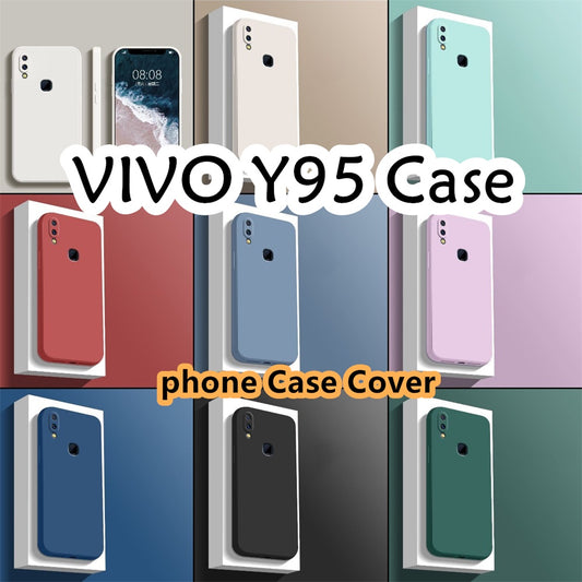 For VIVO Y95 Cover Drop and wear resistant Silicone Full Case Classic Simple Solid Color Phone Case Cover