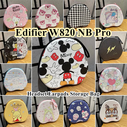 For Edifier W820 NB Pro Headphone Case Cartoon Creative Patterns Headset Earpads Storage Bag Casing Box