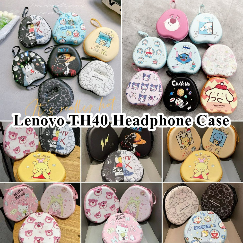 For Lenovo TH40 Headphone Case Cartoon Creative Patterns Headset Earpads Storage Bag Casing Box