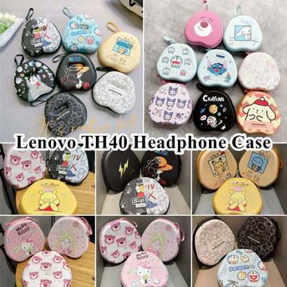 For Lenovo TH40 Headphone Case Cartoon Creative Patterns Headset Earpads Storage Bag Casing Box