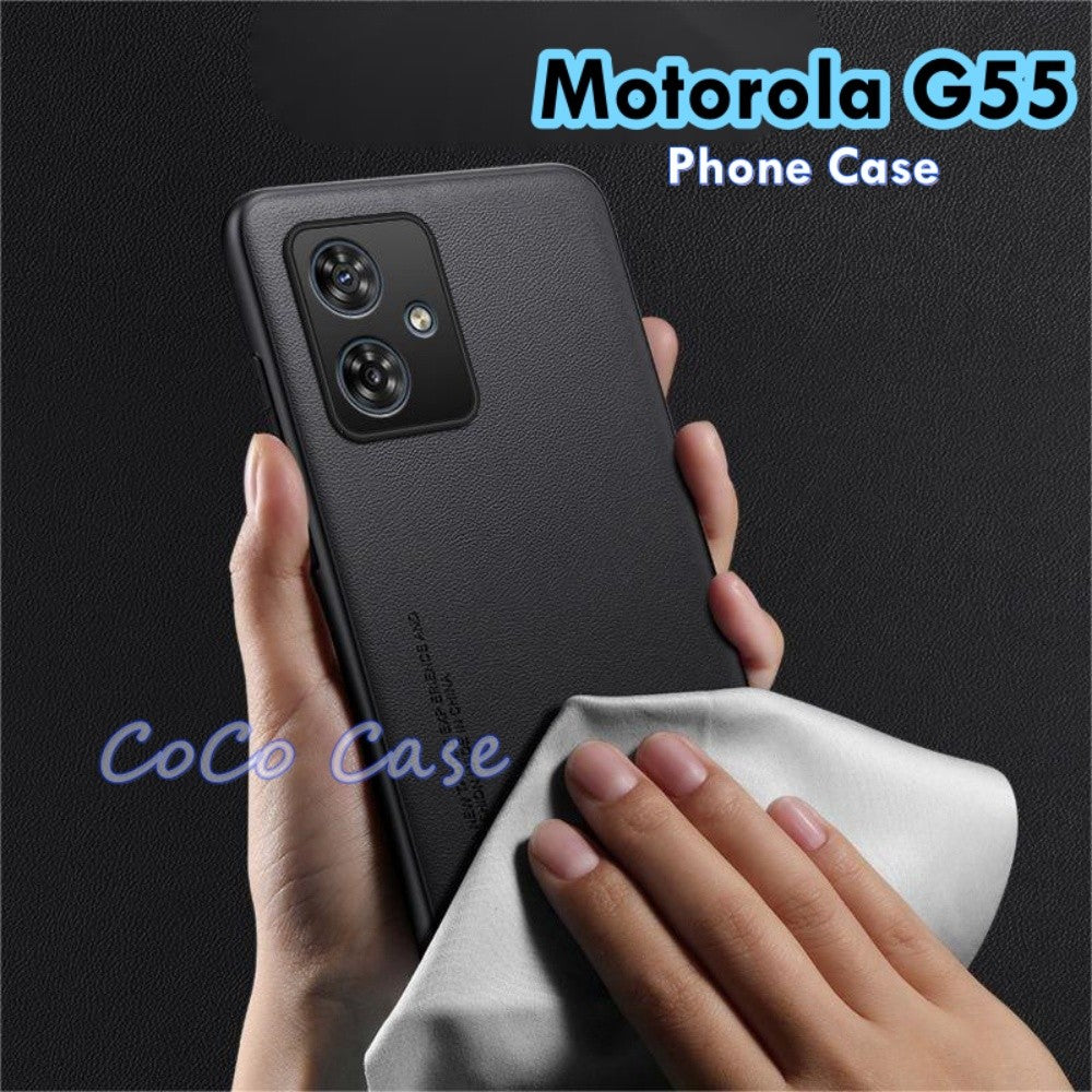 For Motorola G55 Cover Silicone Professional Full Case Classic Simple Solid Color Phone Case Cover sweatproof
