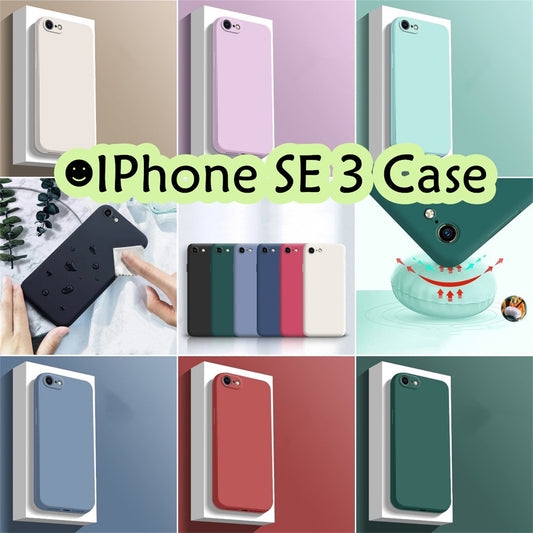 For IPhone SE 3 Cover Drop and wear resistant Silicone Full Case Classic Simple Solid Color Phone Case Cover