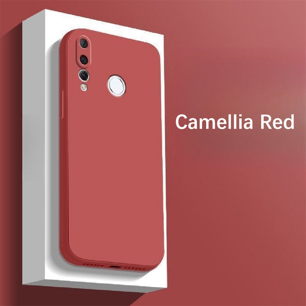 For Huawei Nova 4E Cover Drop and wear resistant Silicone Full Case Classic Simple Solid Color Phone Case Cover