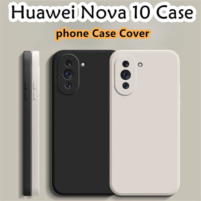 For Huawei Nova 10 Cover Drop and wear resistant Silicone Full Case Classic Simple Solid Color Phone Case Cover