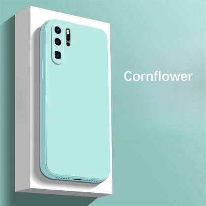 For Huawei P30 Pro Cover Drop and wear resistant Silicone Full Case Classic Simple Solid Color Phone Case Cover