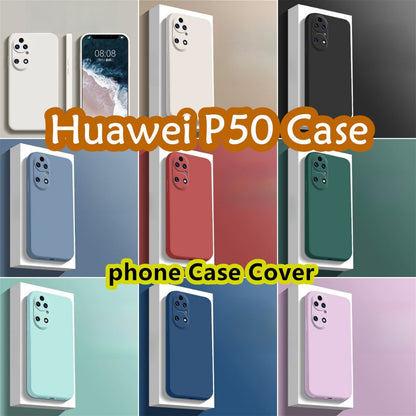 For Huawei P50 Cover Drop and wear resistant Silicone Full Case Classic Simple Solid Color Phone Case Cover