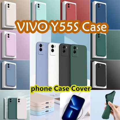 For VIVO Y55S Cover Drop and wear resistant Silicone Full Case Classic Simple Solid Color Phone Case Cover