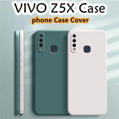 For VIVO Z5X Cover Drop and wear resistant Silicone Full Case Classic Simple Solid Color Phone Case Cover