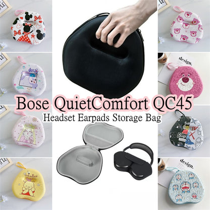 For Bose QuietComfort QC45 Headphone Case Cartoon Creative Patterns Headset Earpads Storage Bag Casing Box