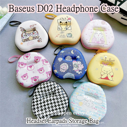 For Baseus D02 Headphone Case Cartoon Creative Patterns Headset Earpads Storage Bag Casing Box