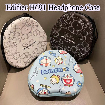 For Edifier H691 Headphone Case Cartoon Creative Patterns Headset Earpads Storage Bag Casing Box