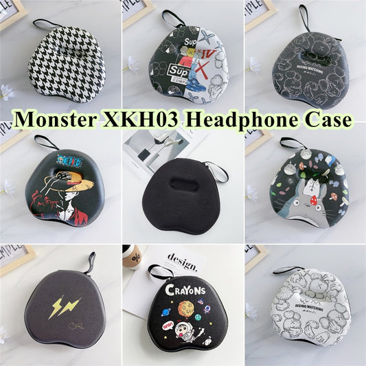 For Monster XKH03 Headphone Case Cartoon Creative Patterns Headset Earpads Storage Bag Casing Box
