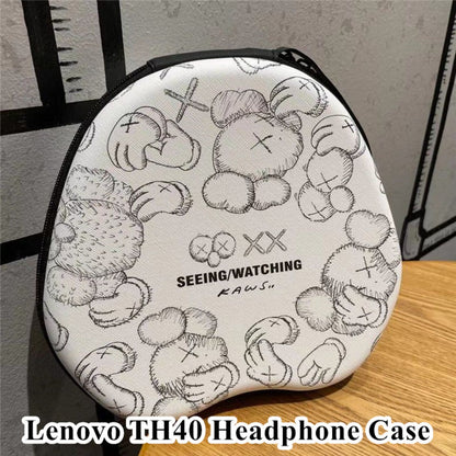 For Lenovo TH40 Headphone Case Cartoon Creative Patterns Headset Earpads Storage Bag Casing Box