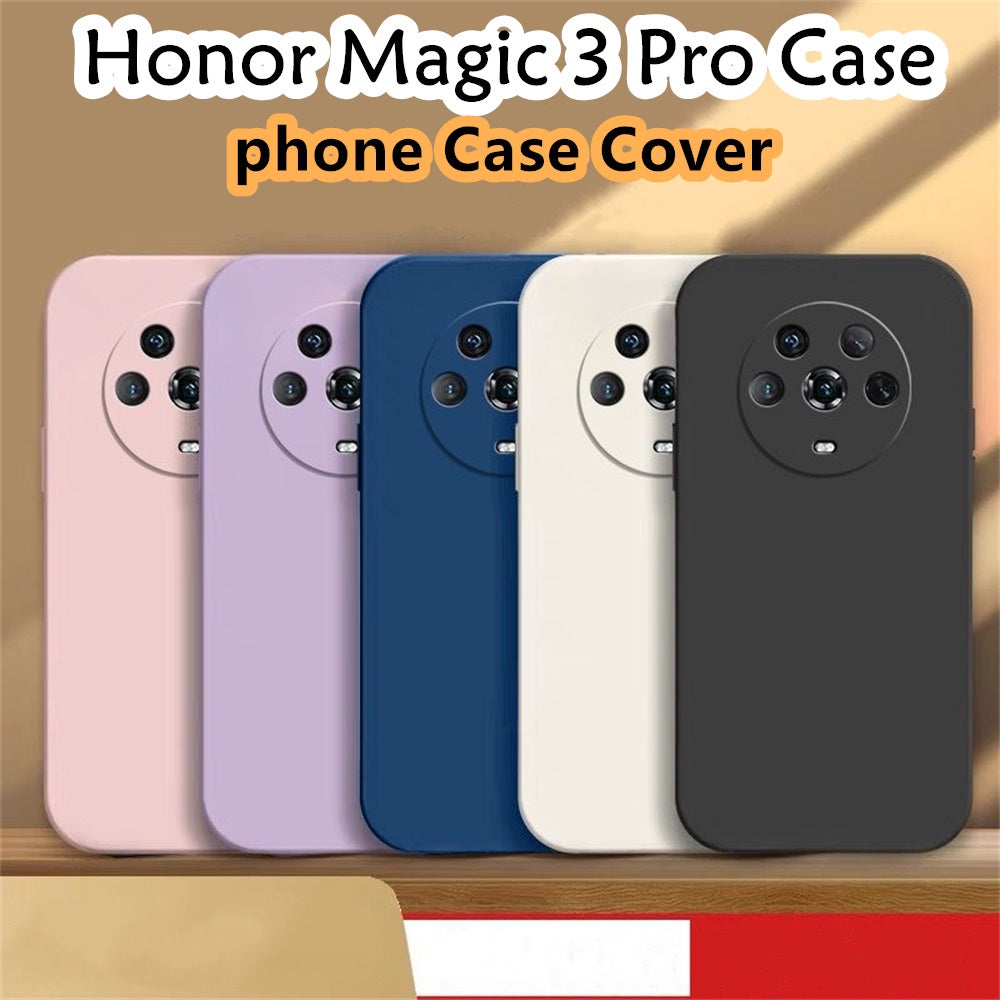 For Honor Magic 3 Pro Cover Drop and wear resistant Silicone Full Case Classic Simple Solid Color Phone Case Cover