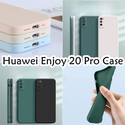 For Huawei Enjoy 20 Pro Cover Drop and wear resistant Silicone Full Case Classic Simple Solid Color Phone Case Cover