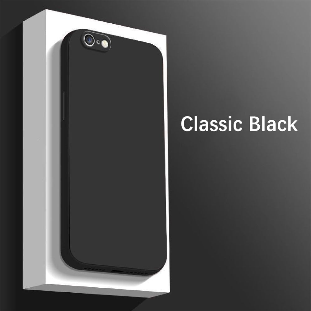 For IPhone SE Cover Drop and wear resistant Silicone Full Case Classic Simple Solid Color Phone Case Cover