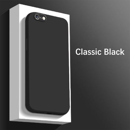 For IPhone SE Cover Drop and wear resistant Silicone Full Case Classic Simple Solid Color Phone Case Cover