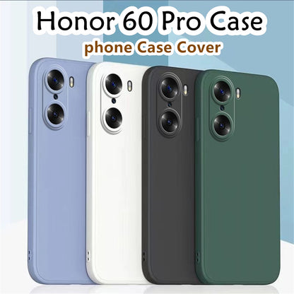For Honor 60 Pro Cover Drop and wear resistant Silicone Full Case Classic Simple Solid Color Phone Case Cover