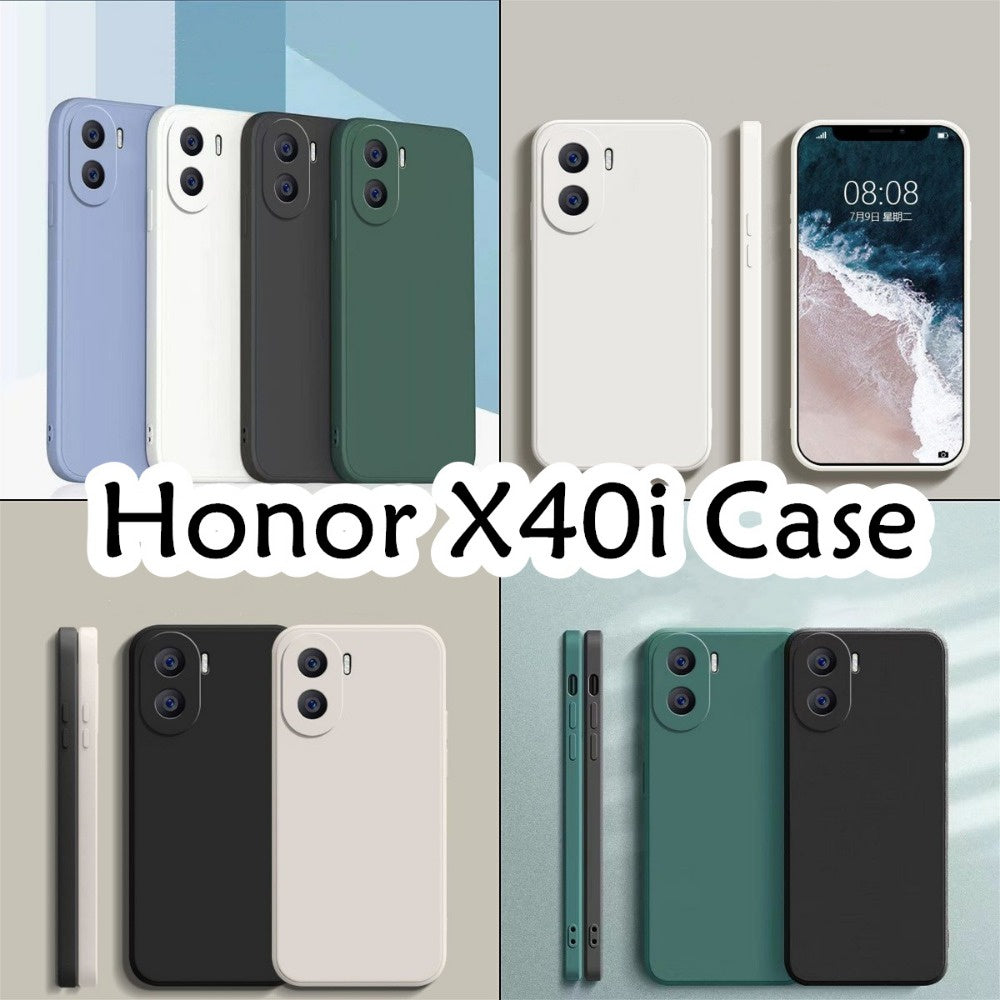 For Honor X40i Cover Drop and wear resistant Silicone Full Case Classic Simple Solid Color Phone Case Cover
