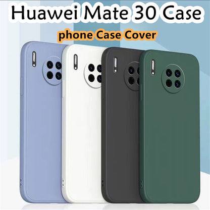 For Huawei Mate 30 Cover Drop and wear resistant Silicone Full Case Classic Simple Solid Color Phone Case Cover