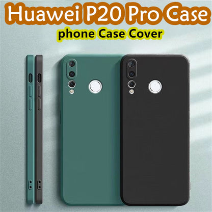 For Huawei P20 Pro Cover Drop and wear resistant Silicone Full Case Classic Simple Solid Color Phone Case Cover