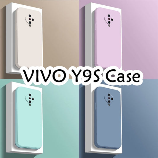 For VIVO Y9S Cover Drop and wear resistant Silicone Full Case Classic Simple Solid Color Phone Case Cover