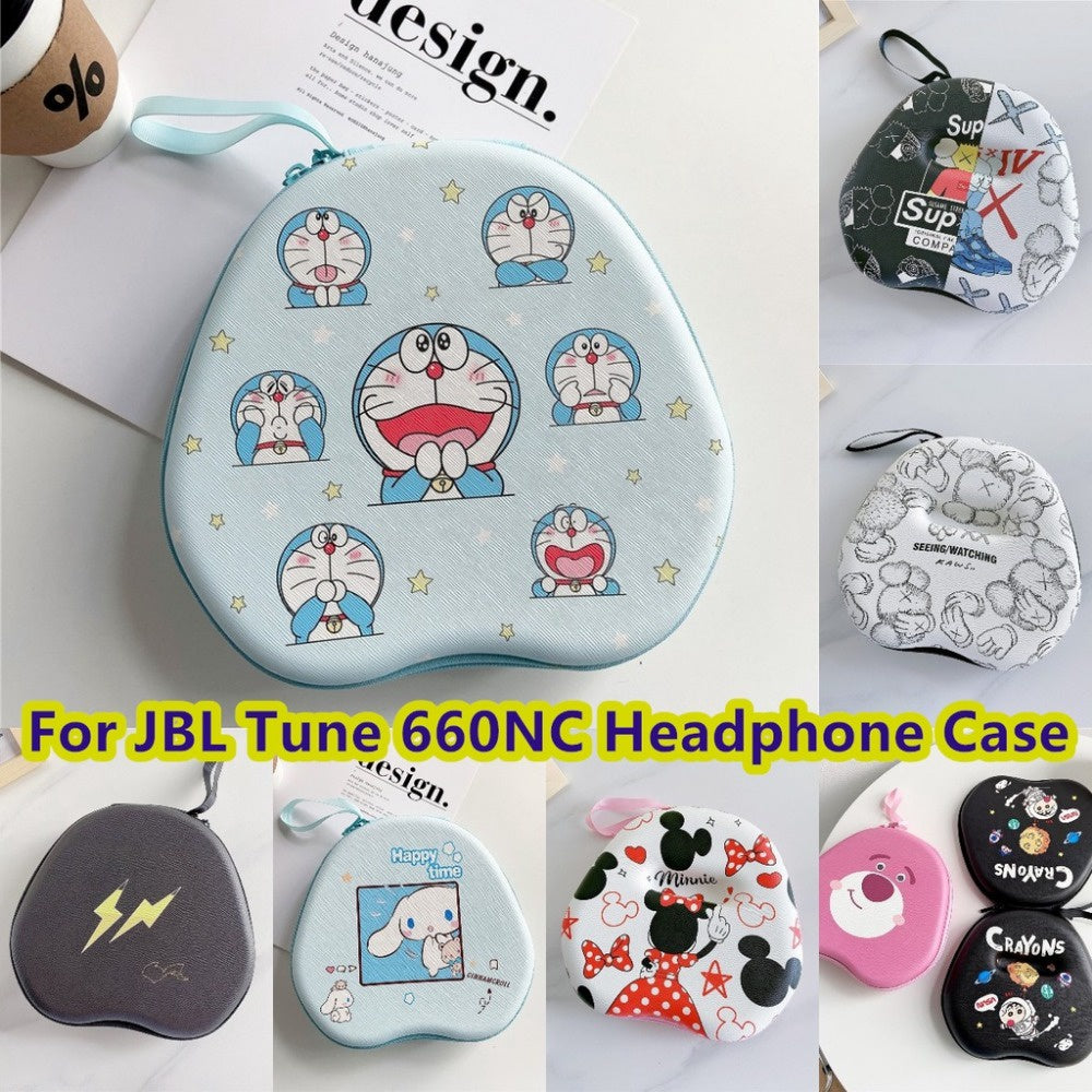 For JBL TUNE 660NC Headphone Case Cartoon Creative Patterns Headset Earpads Storage Bag Casing Box