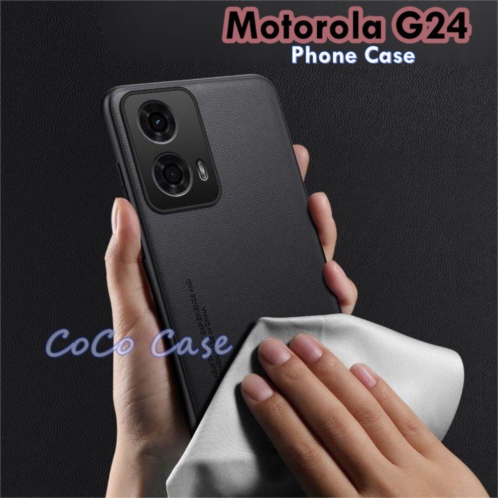 For Motorola G24 Cover Silicone Professional Full Case Classic Simple Solid Color Phone Case Cover sweatproof