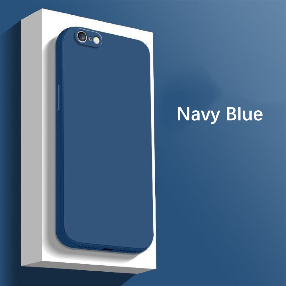 For IPhone SE Cover Drop and wear resistant Silicone Full Case Classic Simple Solid Color Phone Case Cover