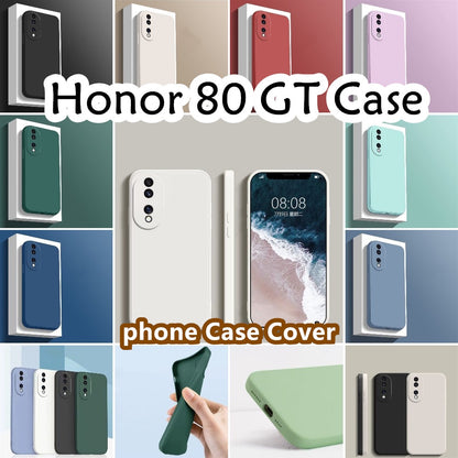 For Honor 80 GT Cover Drop and wear resistant Silicone Full Case Classic Simple Solid Color Phone Case Cover