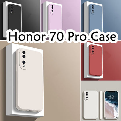 For Honor 70 Pro Cover Drop and wear resistant Silicone Full Case Classic Simple Solid Color Phone Case Cover