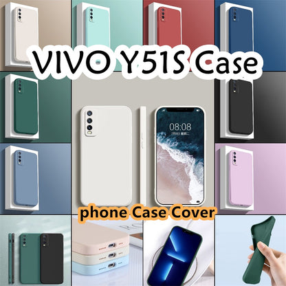 For VIVO Y51S Cover Drop and wear resistant Silicone Full Case Classic Simple Solid Color Phone Case Cover