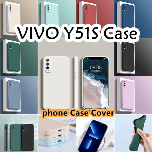 For VIVO Y51S Cover Drop and wear resistant Silicone Full Case Classic Simple Solid Color Phone Case Cover