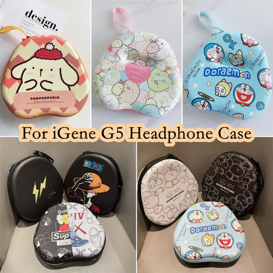 For iGene G5 Headphone Case Cartoon Creative Patterns Headset Earpads Storage Bag Casing Box
