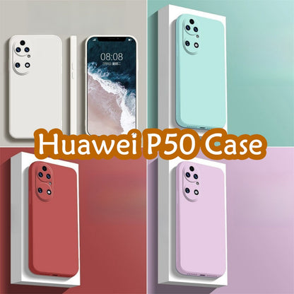 For Huawei P50 Cover Drop and wear resistant Silicone Full Case Classic Simple Solid Color Phone Case Cover