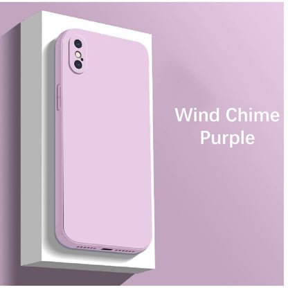 For IPhone X Cover Drop and wear resistant Silicone Full Case Classic Simple Solid Color Phone Case Cover