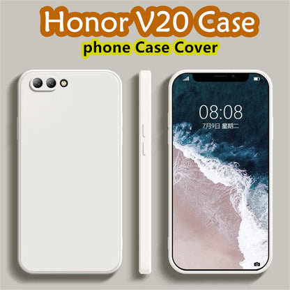 For Honor V20 Cover Drop and wear resistant Silicone Full Case Classic Simple Solid Color Phone Case Cover