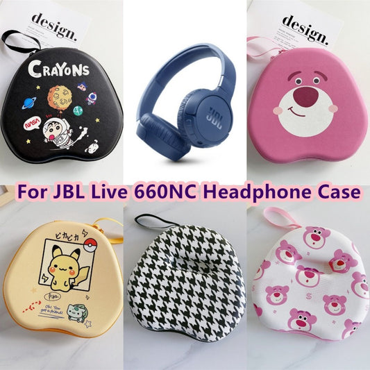 For JBL LIVE 660NC Headphone Case Cartoon Creative Patterns Headset Earpads Storage Bag Casing Box