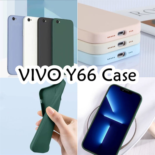 For VIVO Y66 Cover Drop and wear resistant Silicone Full Case Classic Simple Solid Color Phone Case Cover
