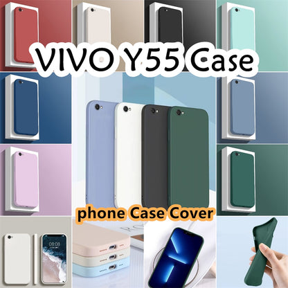 For VIVO Y55 Cover Drop and wear resistant Silicone Full Case Classic Simple Solid Color Phone Case Cover