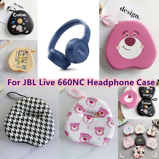 For JBL LIVE 660NC Headphone Case Cartoon Creative Patterns Headset Earpads Storage Bag Casing Box