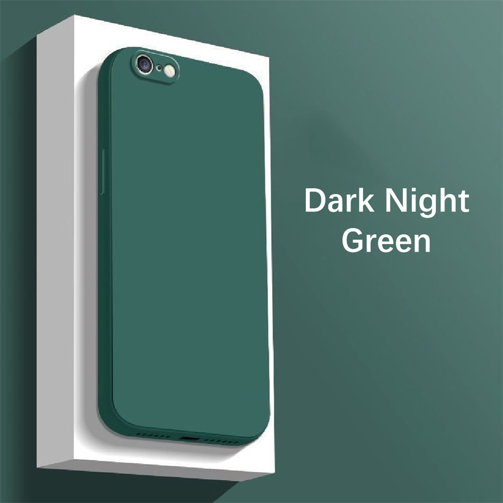 For IPhone SE Cover Drop and wear resistant Silicone Full Case Classic Simple Solid Color Phone Case Cover