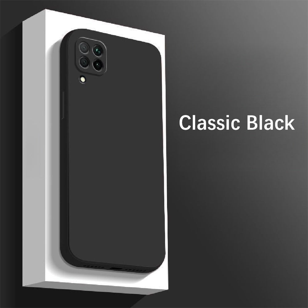 For Huawei P40 Lite 4G Cover Drop and wear resistant Silicone Full Case Classic Simple Solid Color Phone Case Cover